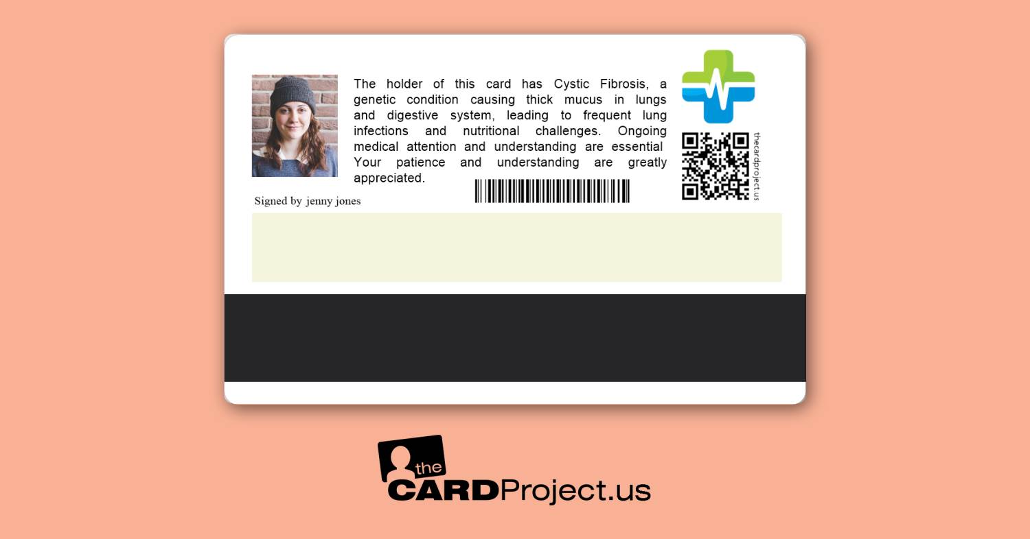 Cystic Fibrosis Premium Medical Card (REAR)